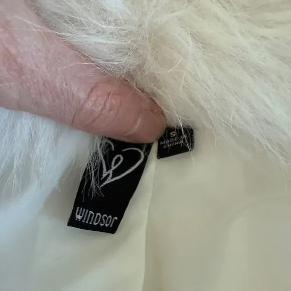 Windsor Faux Fur Cropped Jacket High Drama Size S - Picture 2 of 4